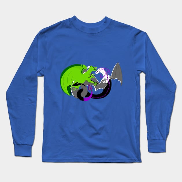 Aro/Ace Dragons Long Sleeve T-Shirt by AjDreamCraft